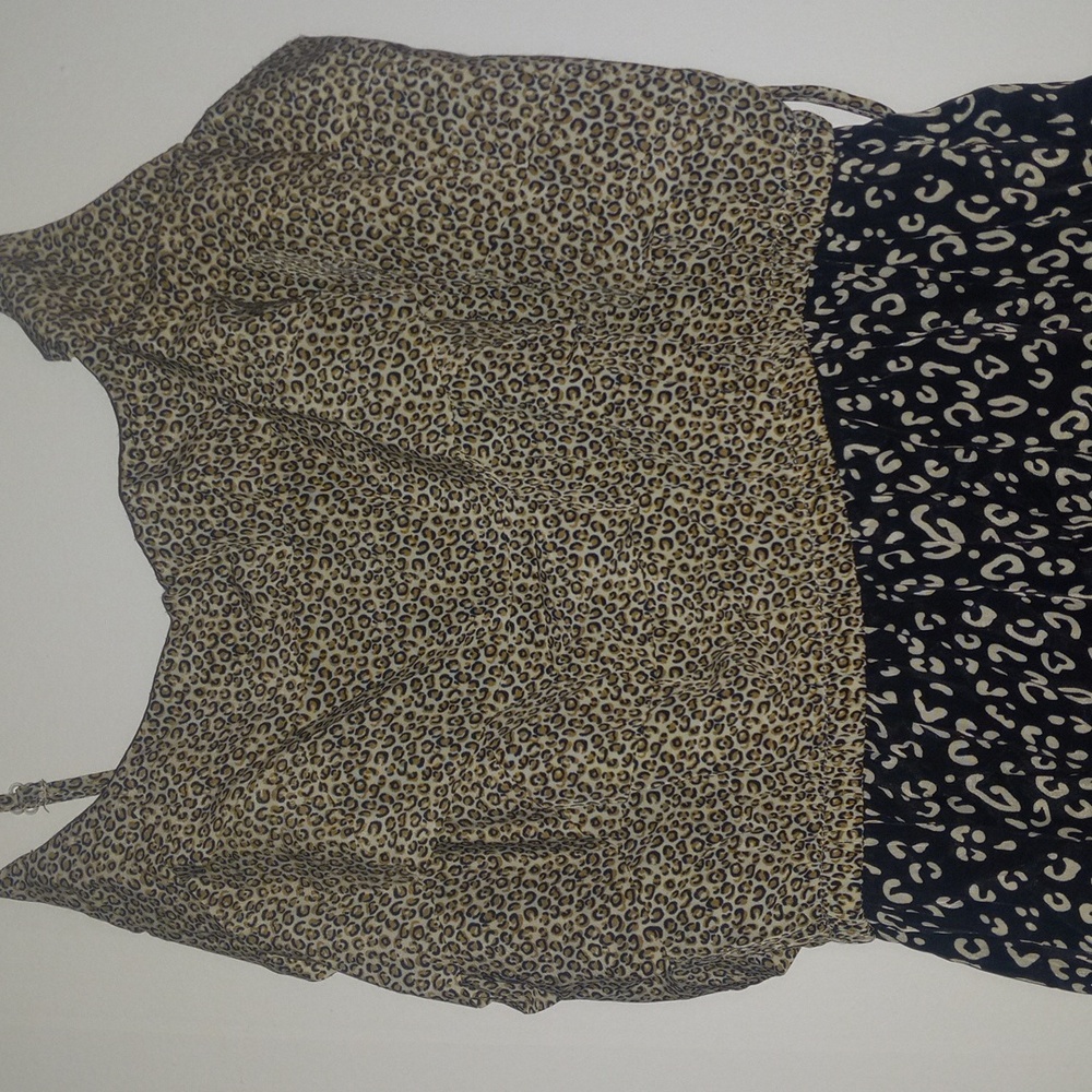 ♥️ Khaki Zebra Printed NWOT Medium Dress - Picture 2 of 5